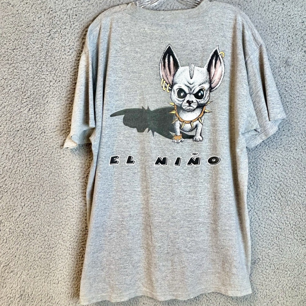 Vintage El Nino Lifeforms T Shirt Size XL Stitch Cartoon TV Show Double Sided